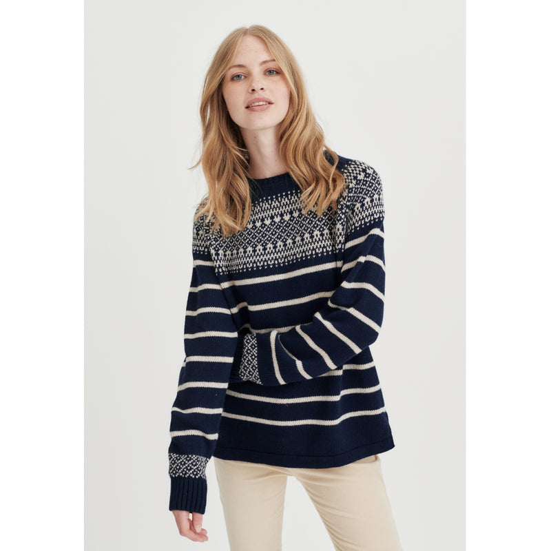 Redgreen Women Jeta Crew Neck Knit Knit 468 Navy