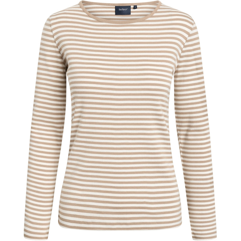 Sea Ranch Josefine Long Sleeve T-shirt Long Sleeve Tee 1988 Camel / Pearl