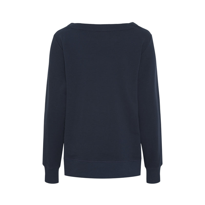 Sea Ranch Judy Print Boatneck Sweat Sweats 4000 SR Navy