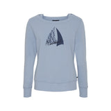 Sea Ranch Judy Print Boatneck Sweat Sweats 4031 Mid Blue