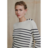 Redgreen Women Ketty Knit Knit 120 Off White Stripe