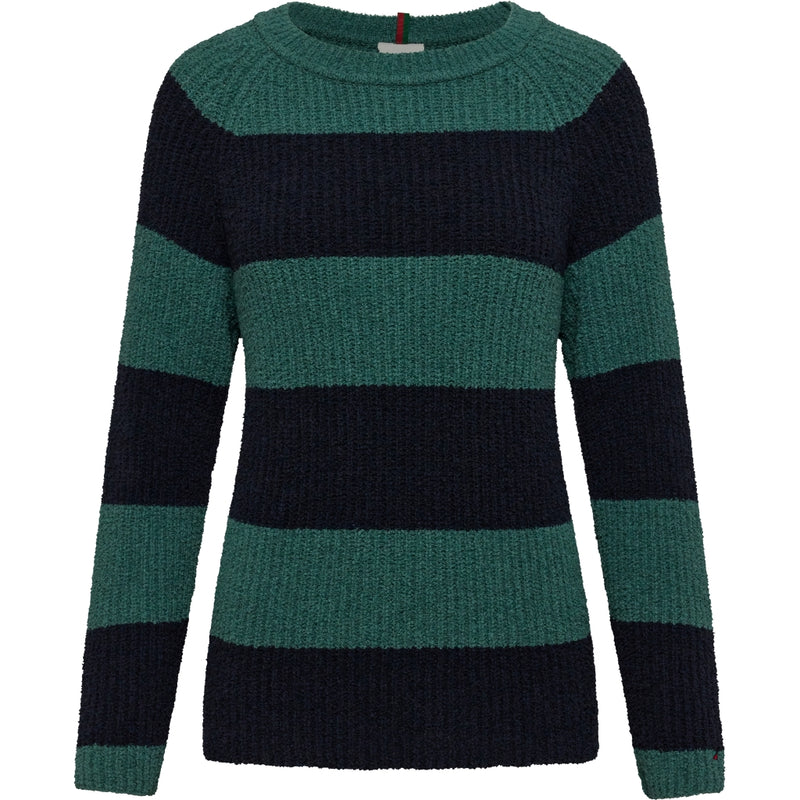 Redgreen Women Kimberly Knit Knit 176 Mid Green Stripe