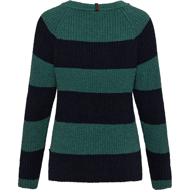 Redgreen Women Kimberly Knit Knit 176 Mid Green Stripe