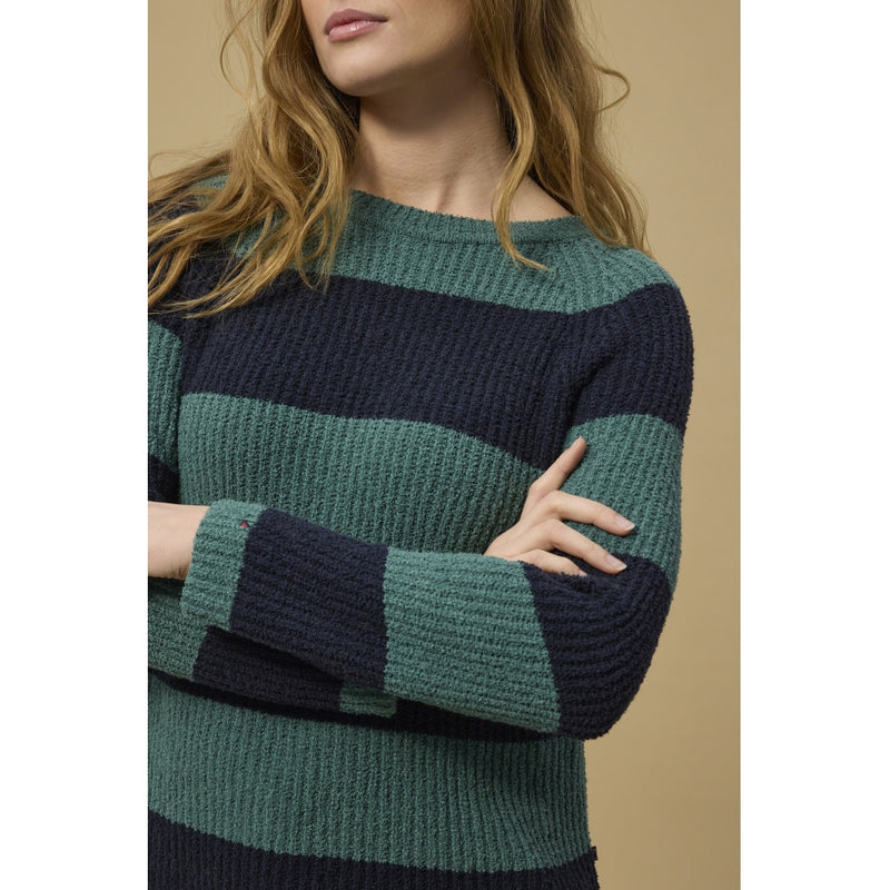 Redgreen Women Kimberly Knit Knit 176 Mid Green Stripe