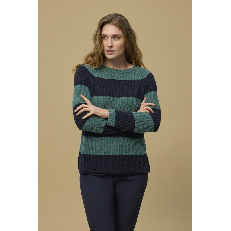 Redgreen Women Kimberly Knit Knit 176 Mid Green Stripe