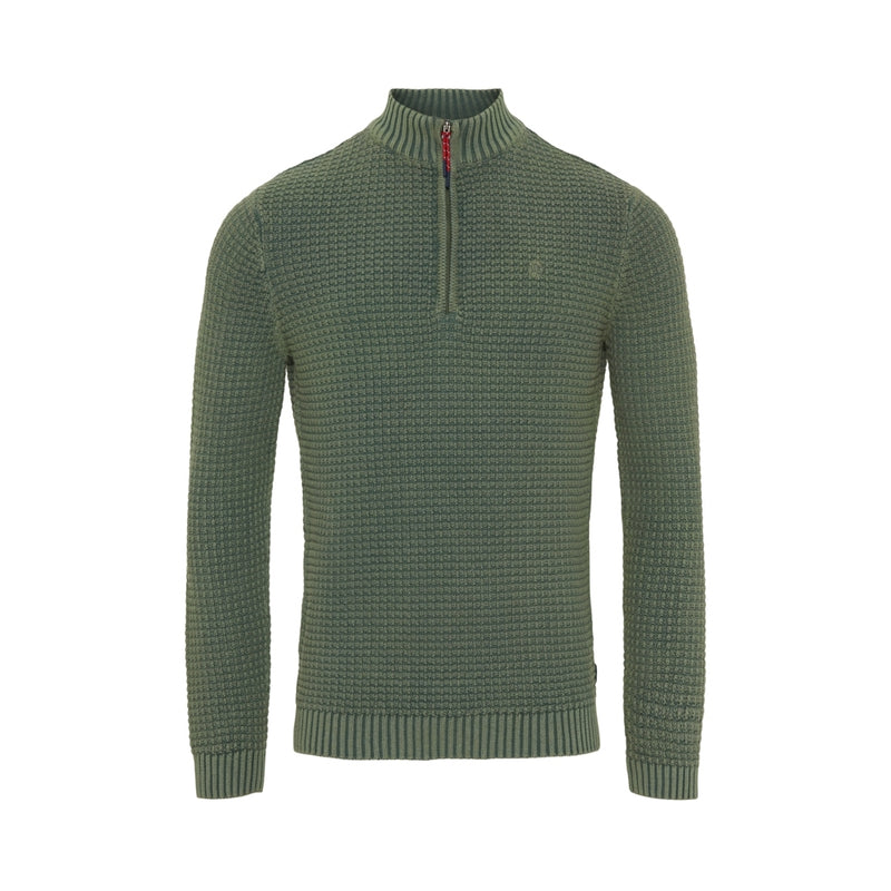 Sea Ranch Lance Knit Half Zip Knit 5026 Duck Green