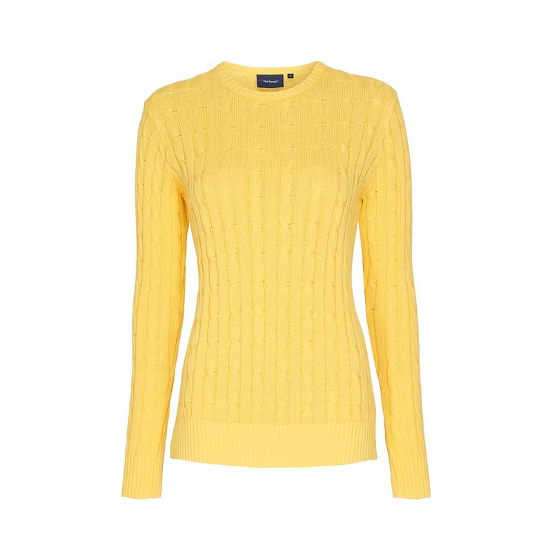 Sea Ranch Leonora Long Sleeve Knit Sweater Knit 2005 Lemon