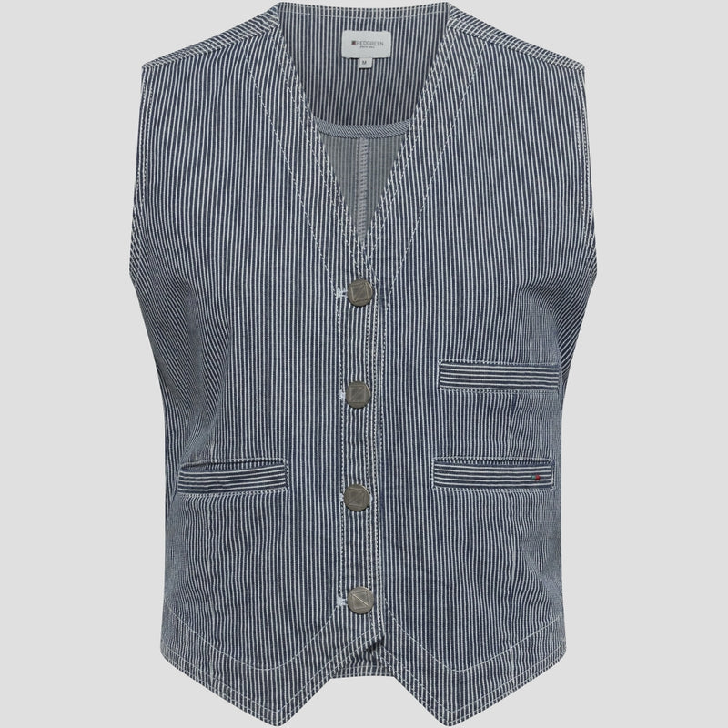 Redgreen Women Letty Vest Vest 166 Denim Stripe