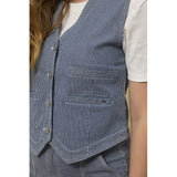 Redgreen Women Letty Vest Vest 166 Denim Stripe