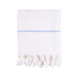 Sea Ranch Long Beach Towel Towels 1018 White/SR Navy