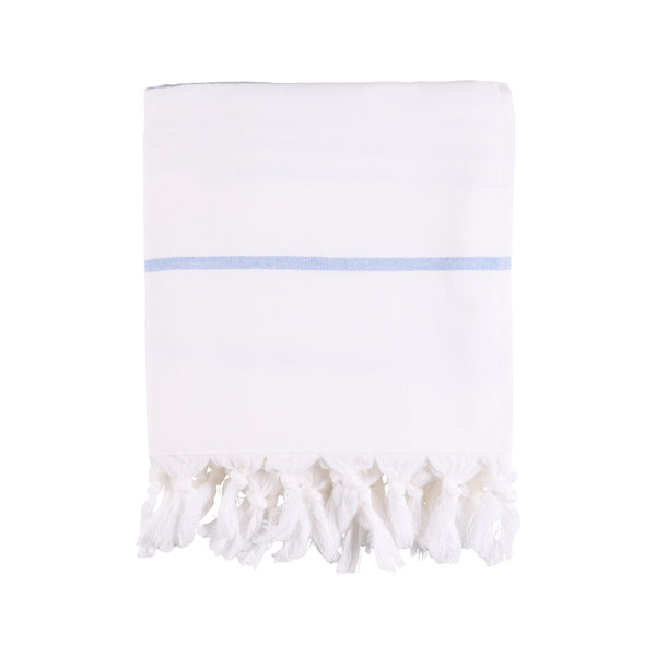 Sea Ranch Long Beach Towel Towels 1018 White/SR Navy