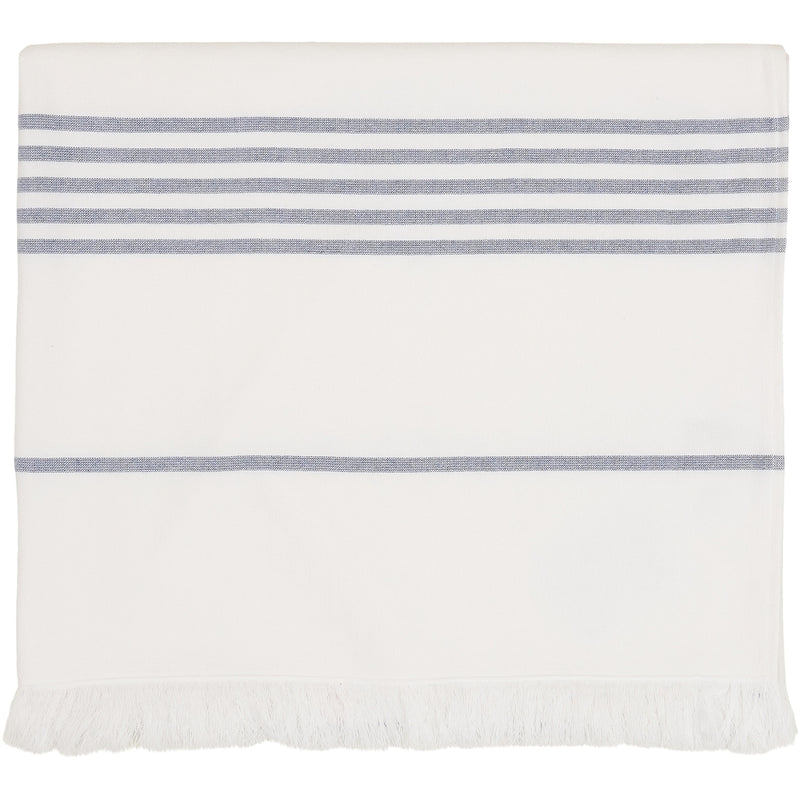 Sea Ranch Long Beach Towel Towels 1022 White/Dark Navy