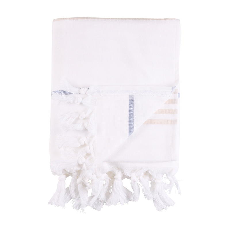 Sea Ranch Long Beach Towel Towels 1085 White/Oxford Tan