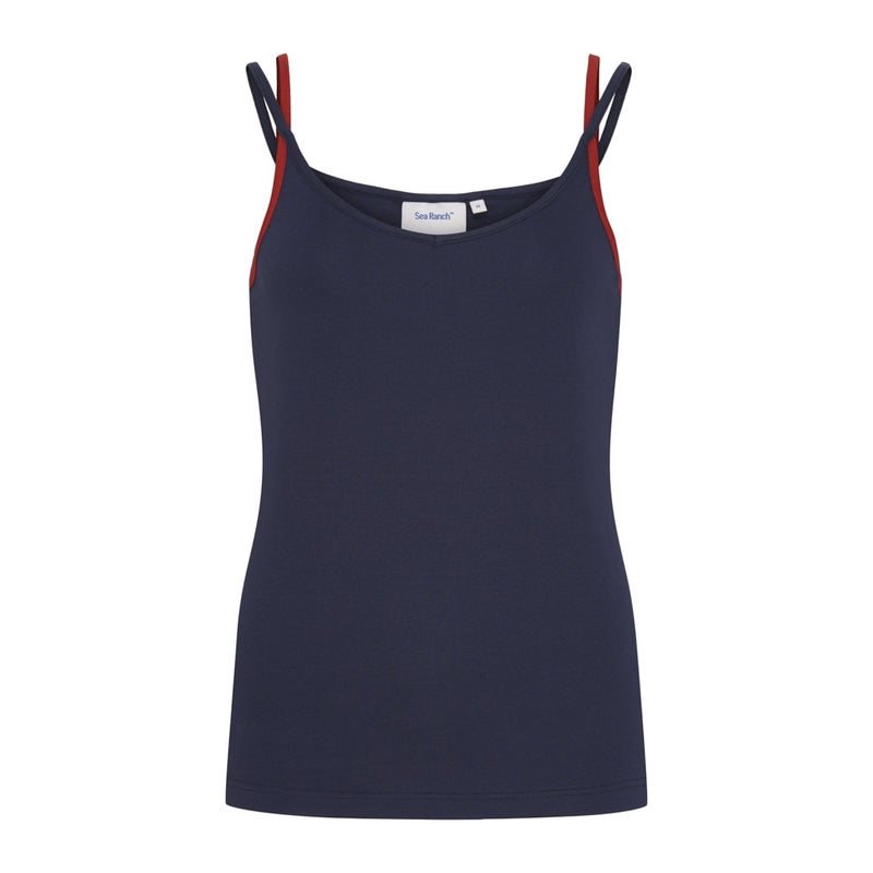 Sea Ranch Lorna Tank Top Solid Blouse 4000 SR Navy