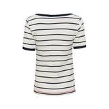 Sea Ranch Mabel T-shirt Short Sleeve Tee 1006 Pearl/SR Navy