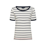 Sea Ranch Mabel T-shirt Short Sleeve Tee 1006 Pearl/SR Navy