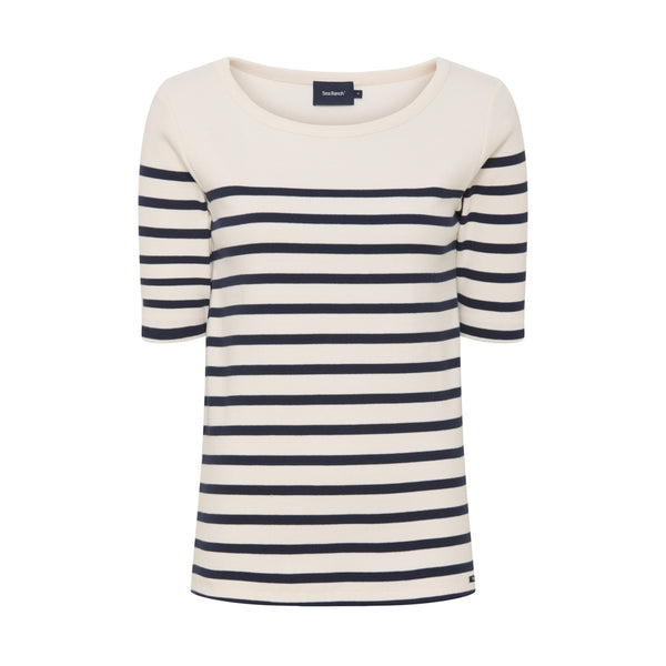 Sea Ranch Maj T-shirt Long Sleeve Tee 1006 Pearl/SR Navy