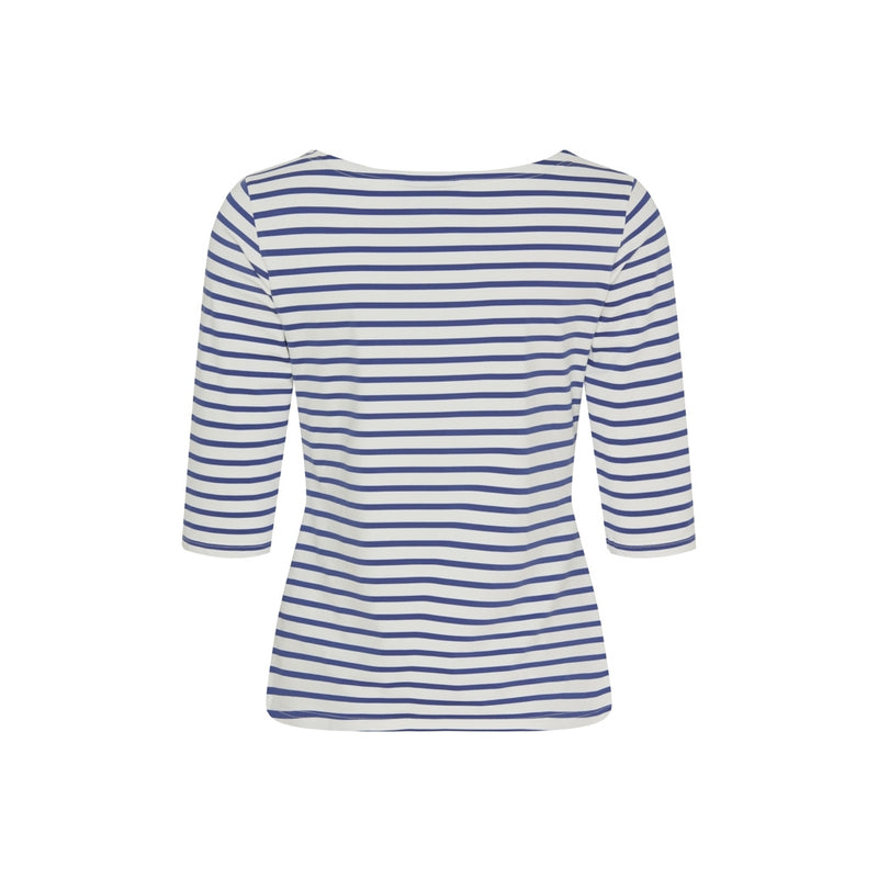 Sea Ranch Marina tee with UV protection Long Sleeve Tee 1118 White / Monaco Blue