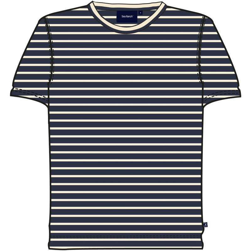 Sea Ranch Marstal Tee Short Sleeve Tee 4017 SR Navy/Ecru