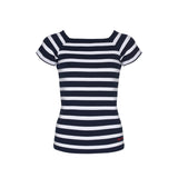 Sea Ranch Melanie Striped Short Sleeve Tee Short Sleeve Tee 4008 SR Navy/Pearl