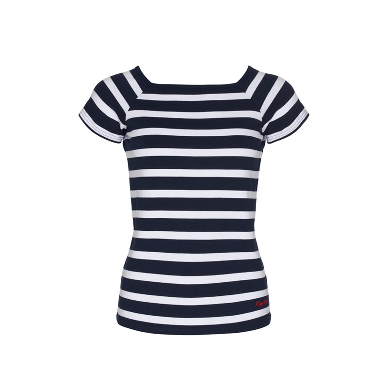 Sea Ranch Melanie Striped Short Sleeve Tee Short Sleeve Tee 4008 SR Navy/Pearl