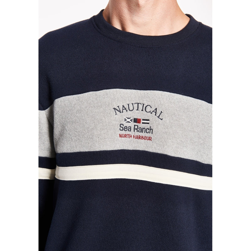 Sea Ranch Miki Retro Long Sleeve Sweater Sweats 4155 SR Navy/Grey