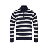 Sea Ranch Nathaniel Striped Half Zip Windbreaker Windbreaker 4005 Dark Navy/Pearl