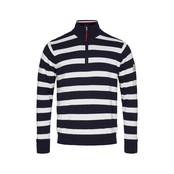 Sea Ranch Nathaniel Striped Half Zip Windbreaker Windbreaker 4005 Dark Navy/Pearl