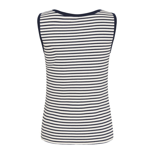 Sea Ranch Neel Tank Top Short Sleeve Tee 1006 Pearl/SR Navy