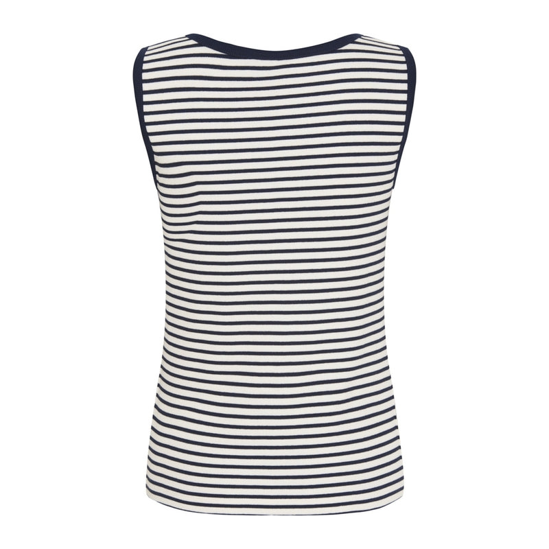 Sea Ranch Neel Tank Top Short Sleeve Tee 1006 Pearl/SR Navy