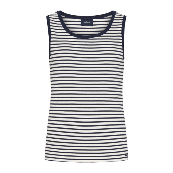 Sea Ranch Neel Tank Top Short Sleeve Tee 1006 Pearl/SR Navy