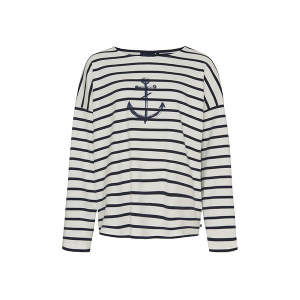 Sea Ranch Nessie Long Sleeve Tee 1006 Pearl/SR Navy