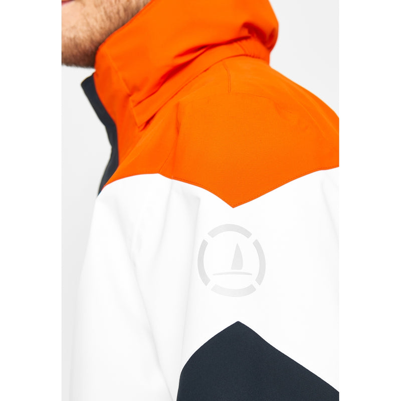 Sea Ranch Nikolai Colour Block Jacket Jackets and Coats 4184 Orange/White/Dark Navy