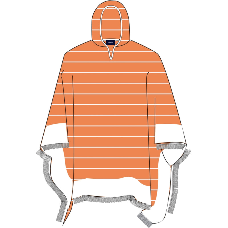 Sea Ranch Nissi Beach Poncho Towels 2507 Bright Orange / White