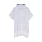 Sea Ranch Nissi Beach Poncho Towels 4166 Powder Blue / White