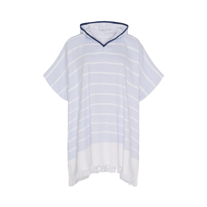 Sea Ranch Nissi Beach Poncho Towels 4166 Powder Blue / White