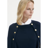 Redgreen Women Noemi strikket poncho Knit 068 Navy