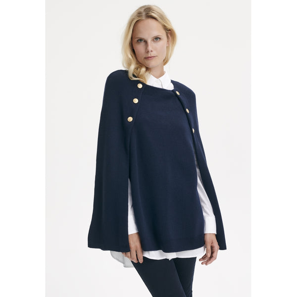 Redgreen Women Noemi strikket poncho Knit 068 Navy