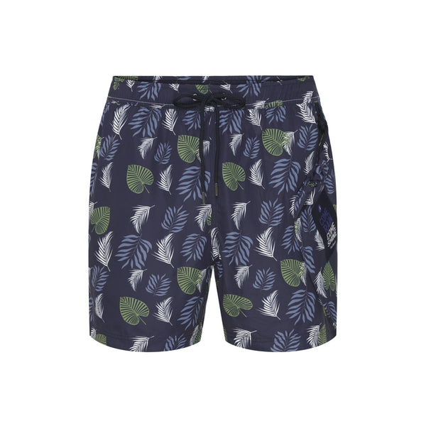 Sea Ranch Palm Printed Swimshorts Swim Shorts 4000 SR Navy