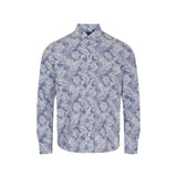 Sea Ranch Palmer Shirt Shirts 6002 Blue Palm Print