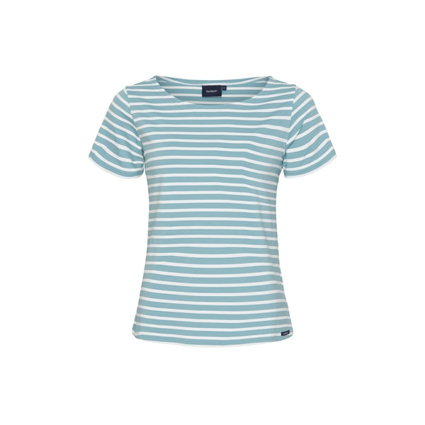 Sea Ranch Pam UV-Tee Short Sleeve Tee 4211 Aqua Blue/White