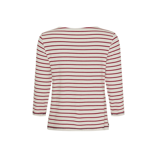 Sea Ranch Pippa Tee Long Sleeve Tee 1033 Pearl/SR Red