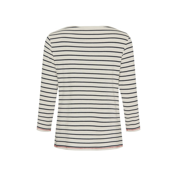 Sea Ranch Pippa Tee Long Sleeve Tee 1073 Pearl/Dark Navy