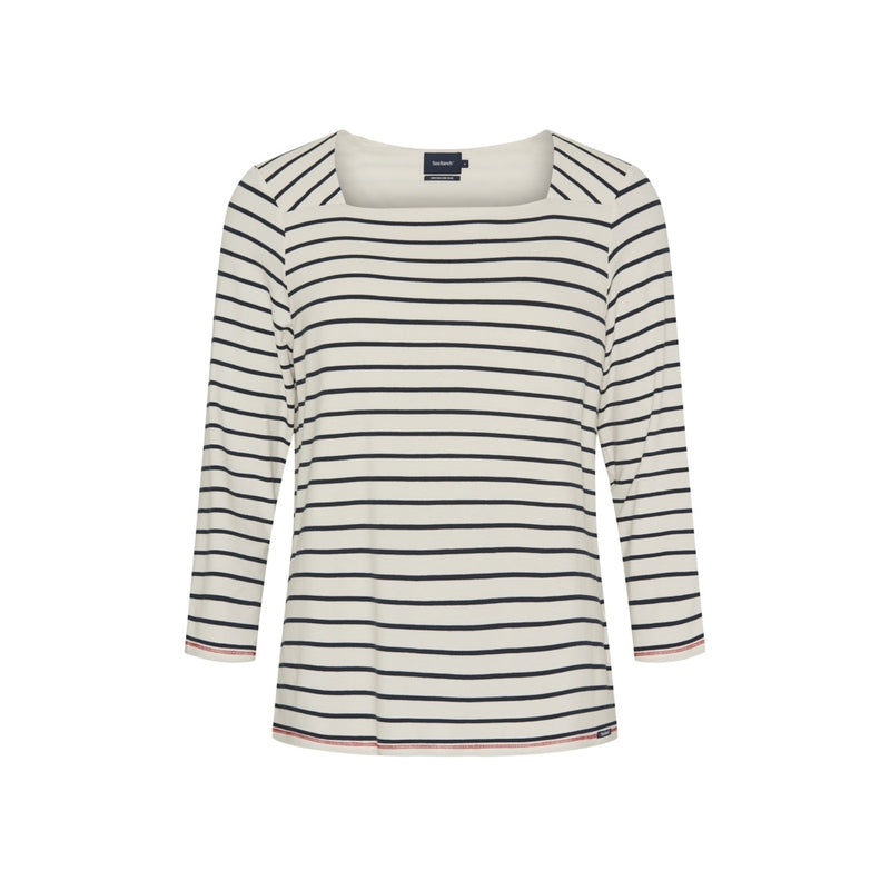 Sea Ranch Pippa Tee Long Sleeve Tee 1073 Pearl/Dark Navy