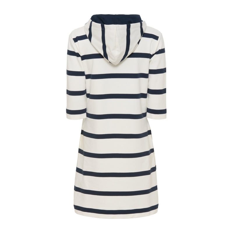 Sea Ranch Ronja Striped 3/4 Sleeve Sweat Dress Dresses / Shirts 1073 Pearl/Dark Navy
