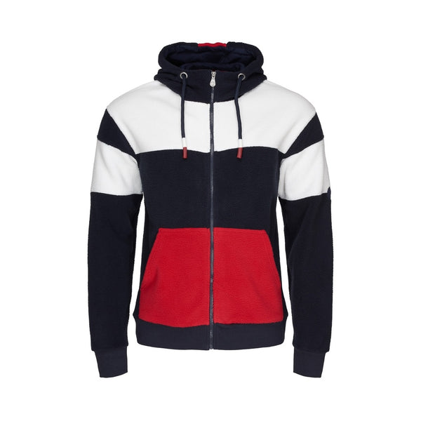 Sea Ranch Ross Striped Teddy Jacket Fleece 4005 Dark Navy/Pearl
