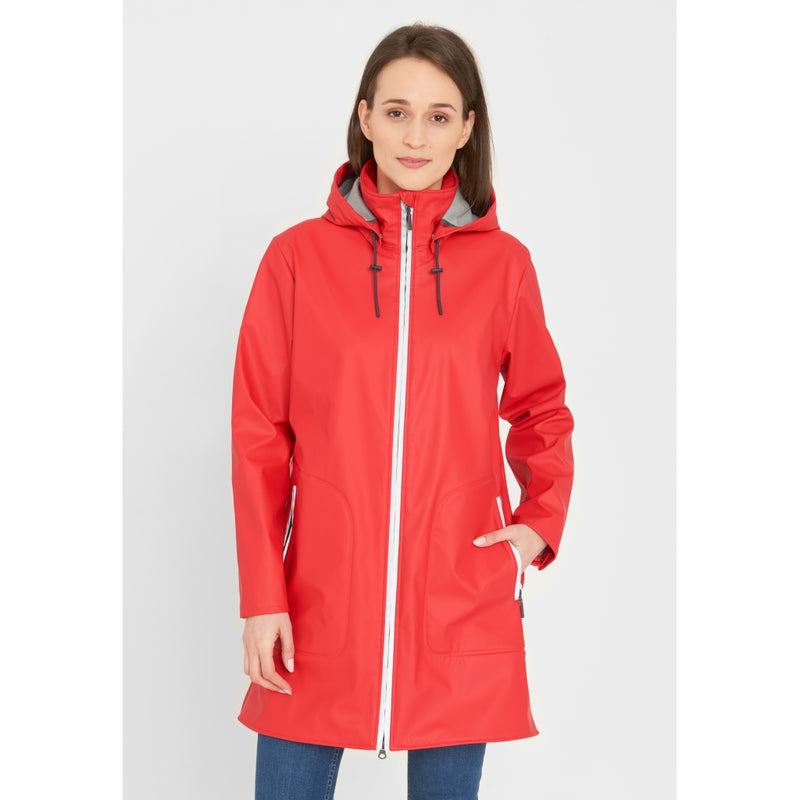 Redgreen Women Silla PU Jacket Jackets and Coats 044 Red