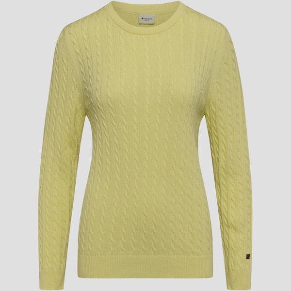 Redgreen Women Simone Cable Knit Knit 030 Yellow Pastel