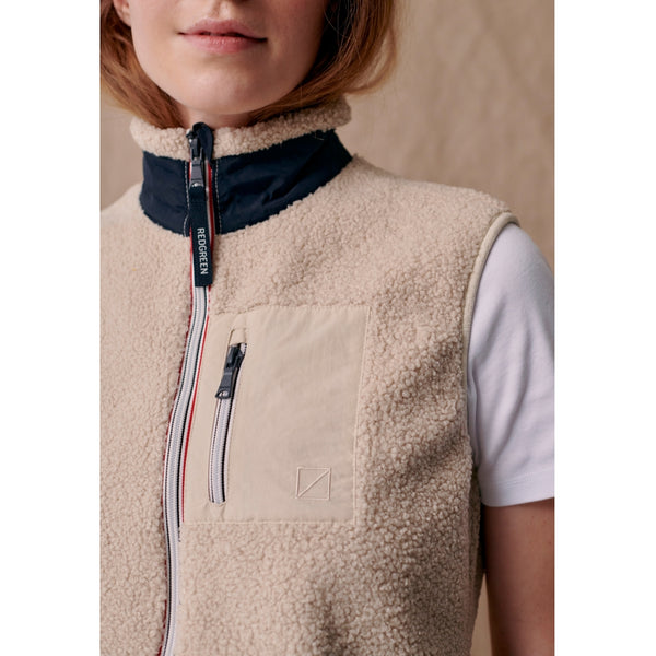 Redgreen Women Sindi Fleece Vest Fleece 021 Ecru