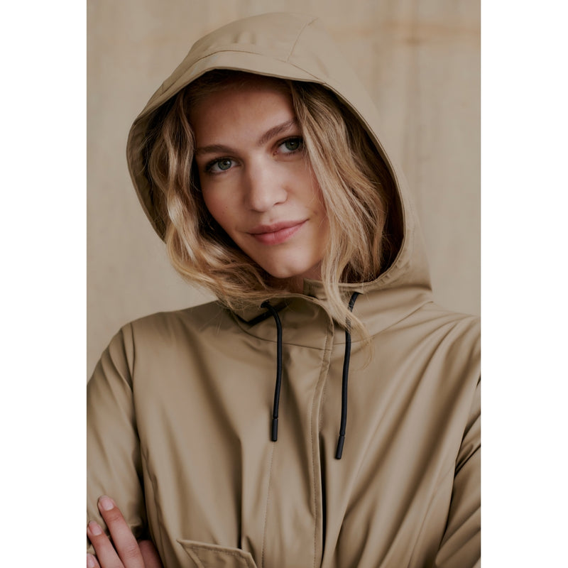 Redgreen Women Star Rain Jacket Jackets and Coats 025 Dark Sand